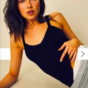 NWT Free People Black That Easy Tank